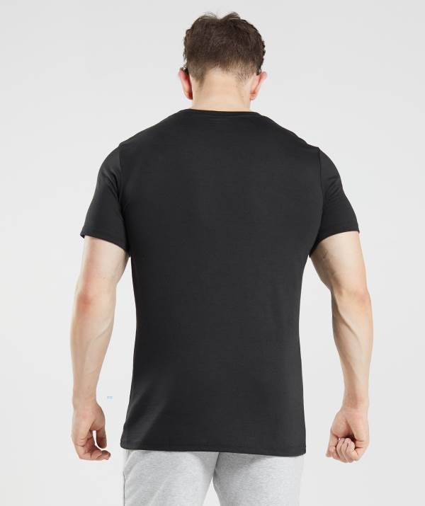 Panske Tricka Gymshark Legacy Čierne | CB6872941
